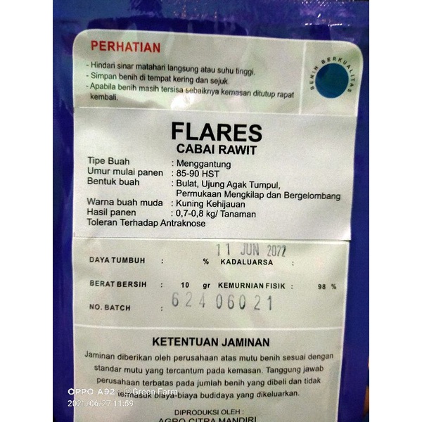 Lebih Tahan Virus New Cabe Rawit Flares yg Lagi Viral Cap Candi kemasan 10 gr Original Pabrik