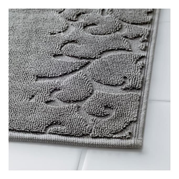 Salestok14- 1.Ikea Keset Kamar Mandi Handuk Motif Jaqcuard Abu Tua 40X60 Cm