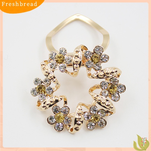 [ TERLARIS]Lady Girl Luxury Elegant Rhinestone Flower Garland Scarf Clip Brooch Pin Jewelry