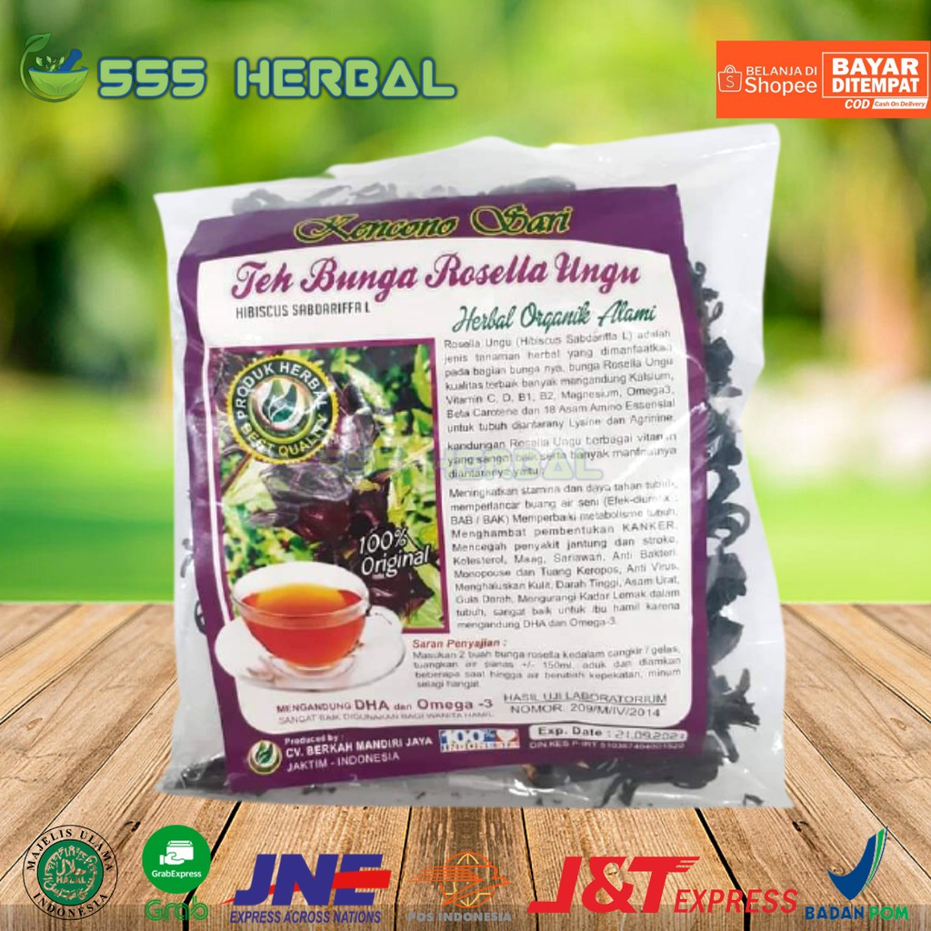 

Teh Bunga Rosella Ungu Kencono Sari 100gr Asli Herbal Alami Kesehatan Tubuh