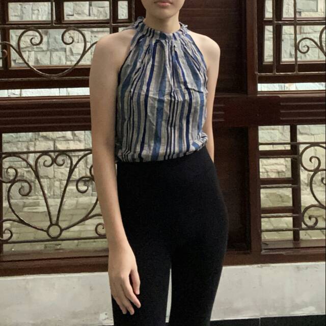 Batik Halter Blue Top