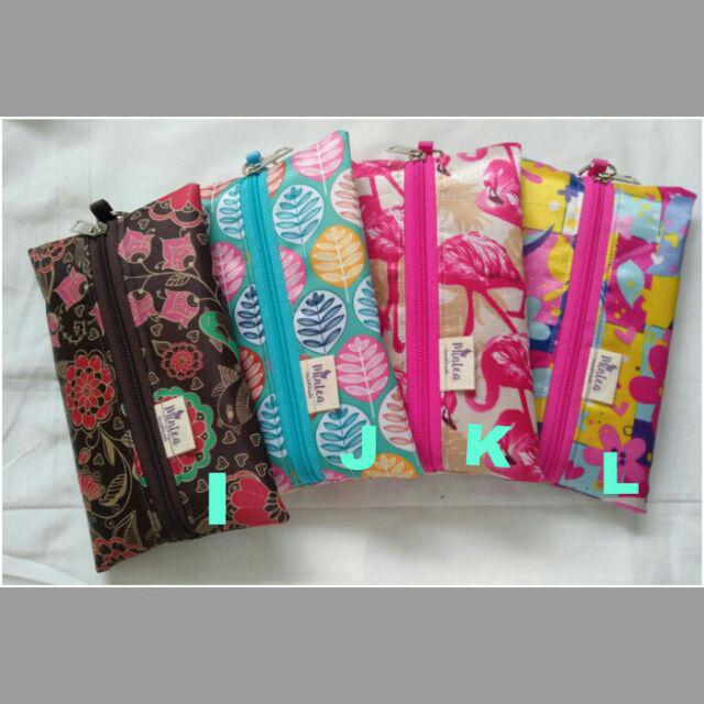 Tissue Travel Tempat Tisu Kecil Waterproof Resleting Pouch Makeup