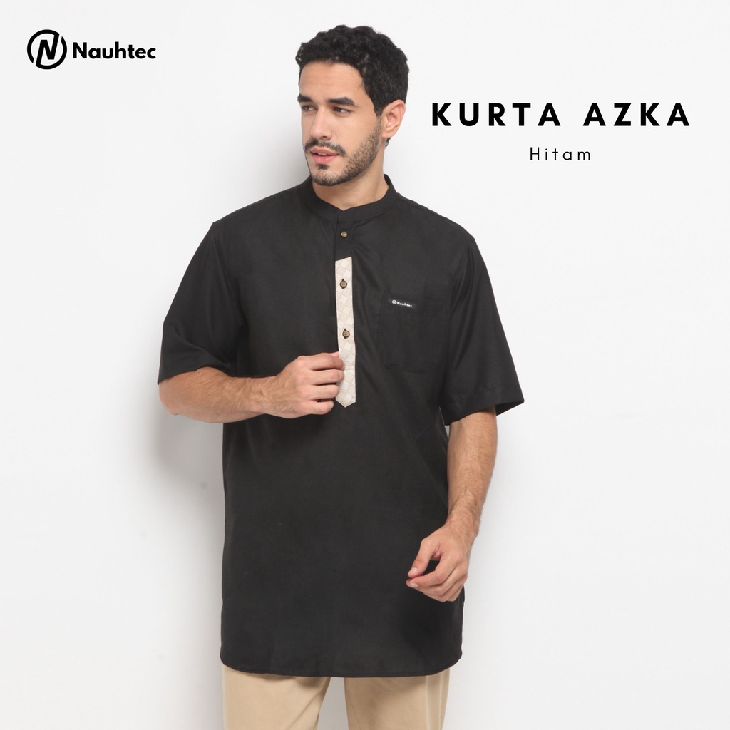 Kurta Azka Series Nauhtec Material Katun Madinah Premium Baju  Koko Pria Dewasa