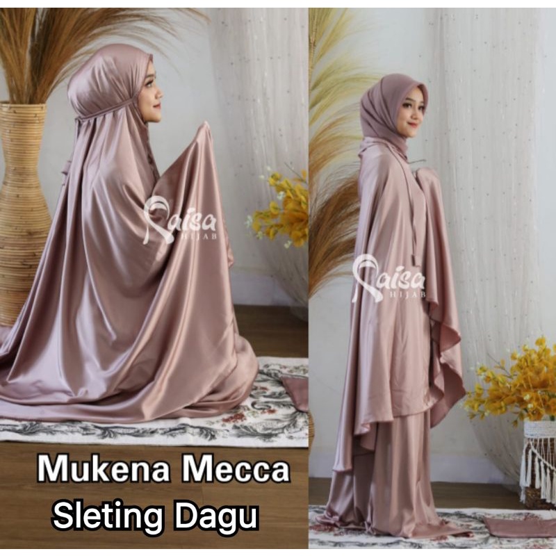 MUKENA SATIN SILK PREMIUM RENDA/MUKENA MECCA RAISA HIJAB/MUKENA SILK TRAVELING SLETING DAGU MUKENA 2