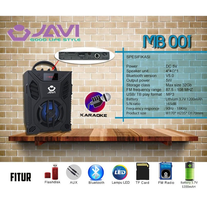 Speaker Bluetooth Javi MB-001