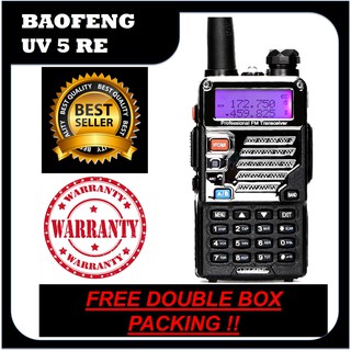 HT BAOFENG UV 5RE Dual Band VHF UHF, Bopeng  UV5R E Garansi 1 Tahun - 5 RE Free Earset UV 5r