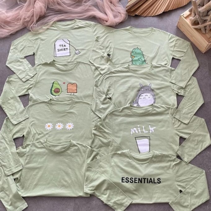 KAOS OVERSIZE SAGE GREEN BAJU ATASAN WANITA ALLSIZE OVERSIZE BIGSIZE BAJU TSHIRT TUMBLR TEE MATCHA A