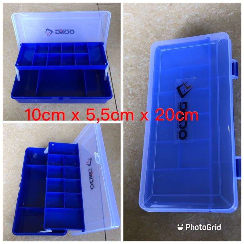 Kotak Pancing Daido Untuk Perlengkapan Memancing Ukuran Medium-ZY-014 Biru