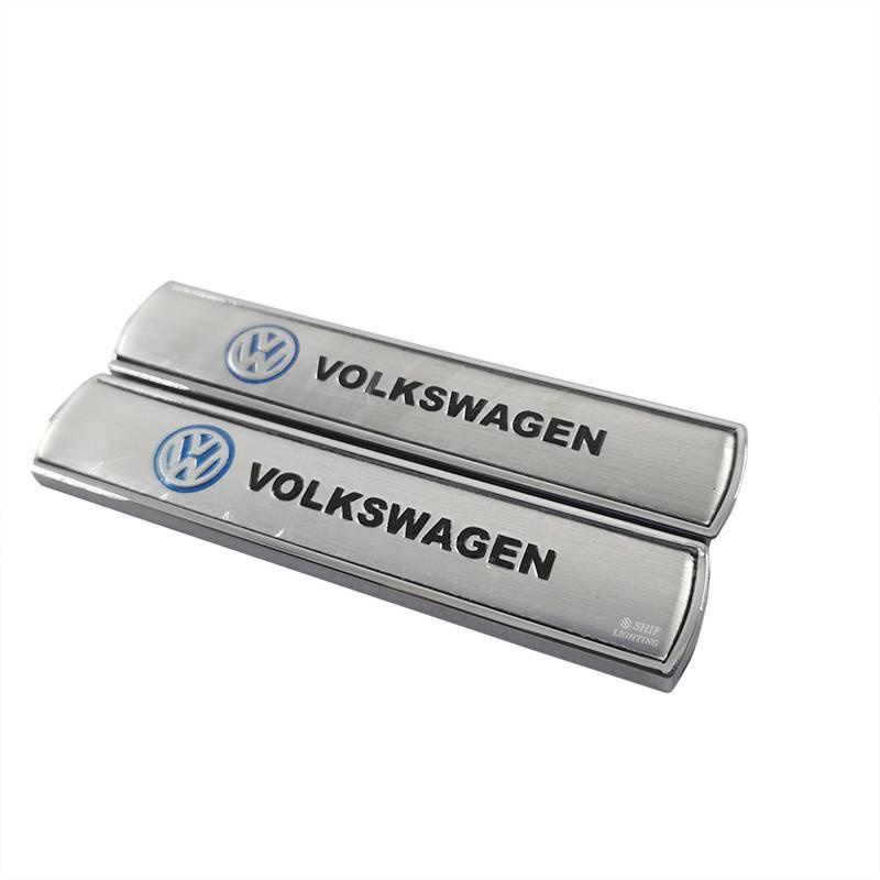 2pcs Stiker Emblem Logo Volkswagen Bahan Metal Untuk Fender Samping Mobil Vw Volkswagen