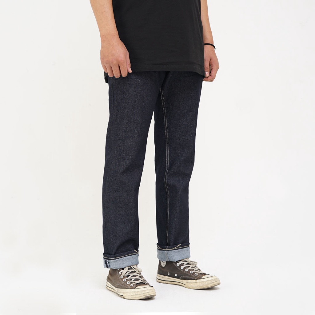 Whoopculture &quot;Schomburgk's&quot; Deep Indigo Checkerboard Accent 13.5oz Denim