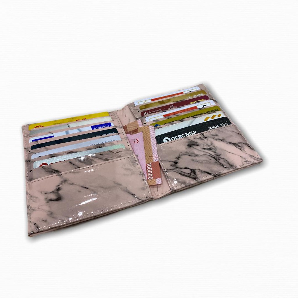 LUXTHER - NEW!! BOOK CARD / CARD HOLDER MARBLE LEATHER