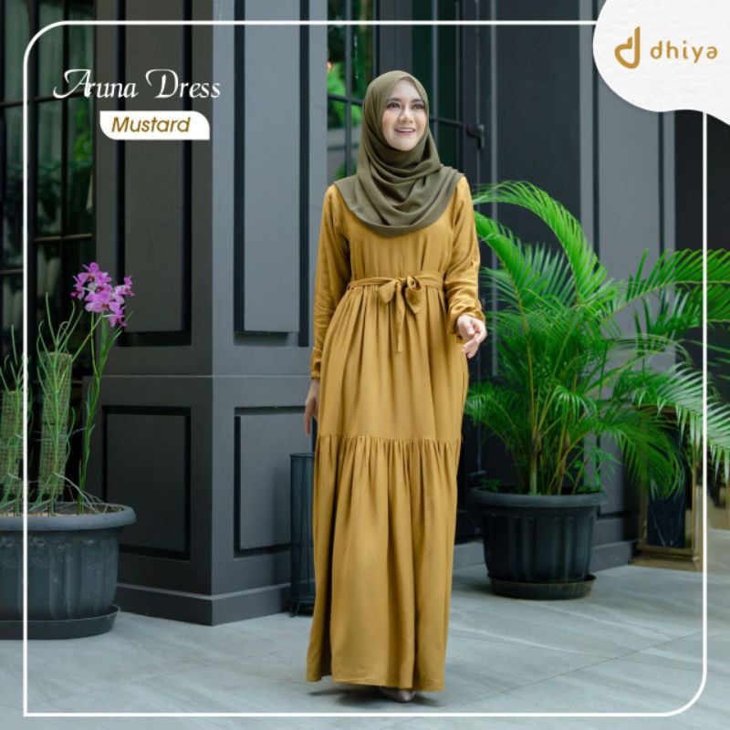 Aruna Dress by Dhiya Official / Dress nyaman kekinian