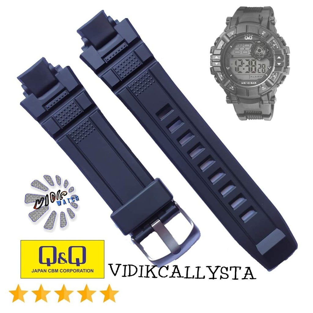 Strap QQ QnQ Q&amp;Q M152 QnQ 152 Tali Jam Tangan Q&amp;Q M 152 Black OEM