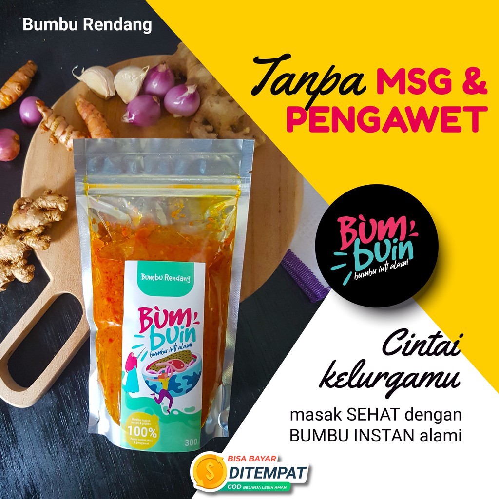 Jual BUMBU RENDANG 300g BUMBU DAPUR BUMBU MASAK BUMBUIN MURAH INSTAN