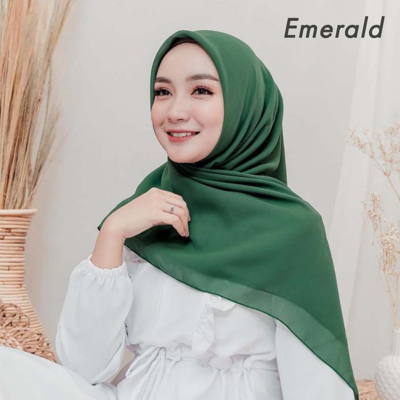 Bella Square Jilbab | Hijab Segiempat | Warna Part 2-Emerald
