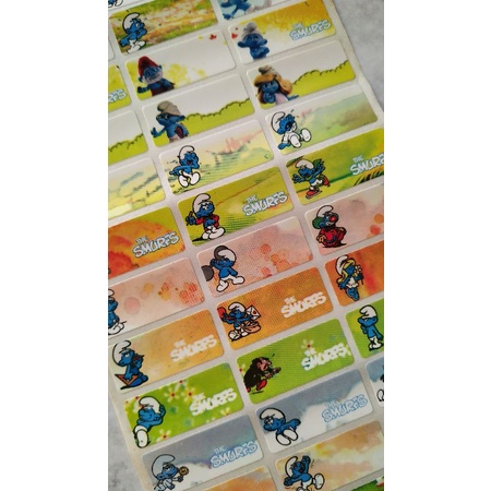 

Smurf Sticker Nama Label Nama Anak Waterproof Anti Air