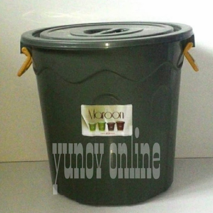 Stok Terakhir ember 50 liter tutup tong air abu Limited