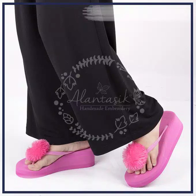 Sandal WEDGES POMPOM Super R.24