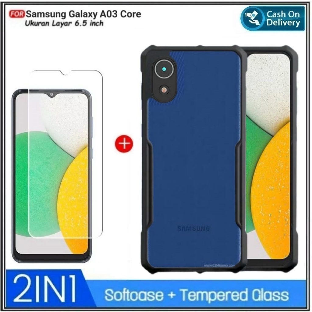 Case Samsung A03 Core, A03, A32 5G, M32 5G Soft Hard Fusion Transparan Casing Cover