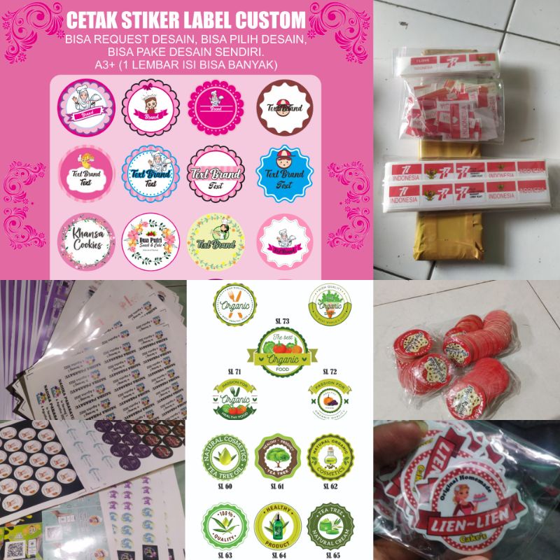 

cetak stiker label kemasan custom sesuai keinginan + free desain