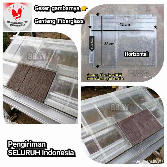 Genteng Transparan Beton Flat