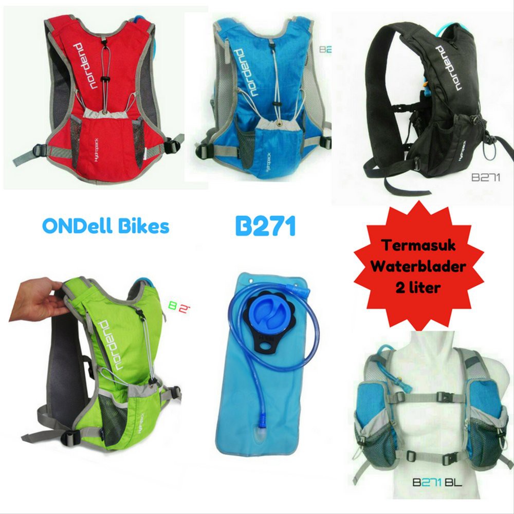 Tas Ransel Sepeda Hydropack Kantung Air Waterblader 2 Liter Berk
