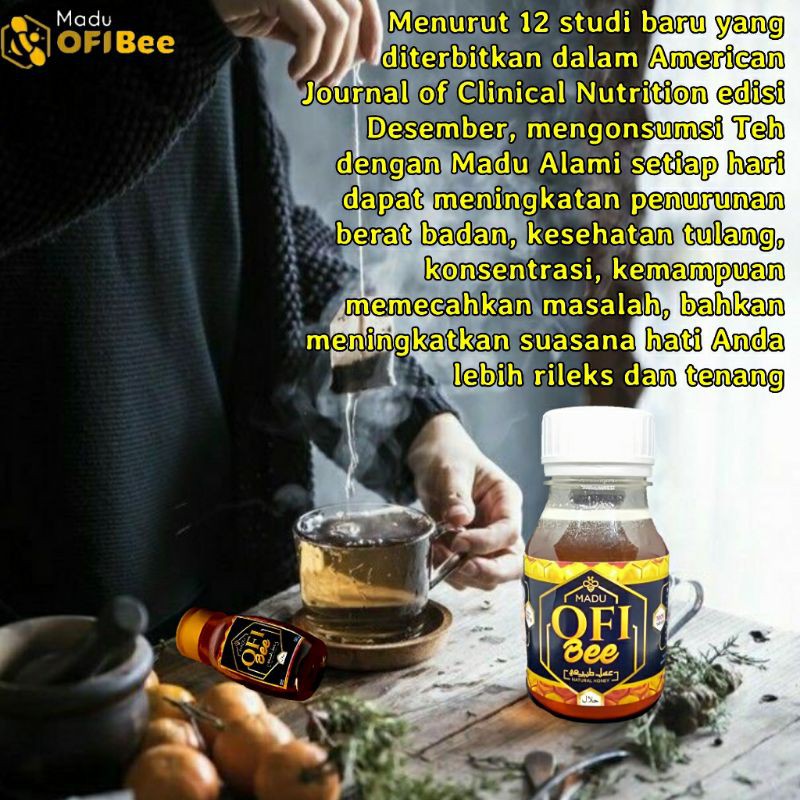 [2 Botol Lebih Murah] | Madu Asli Alami Nektar Bunga Madu OFi Bee | Madu Murni Mentah | Raw Honey