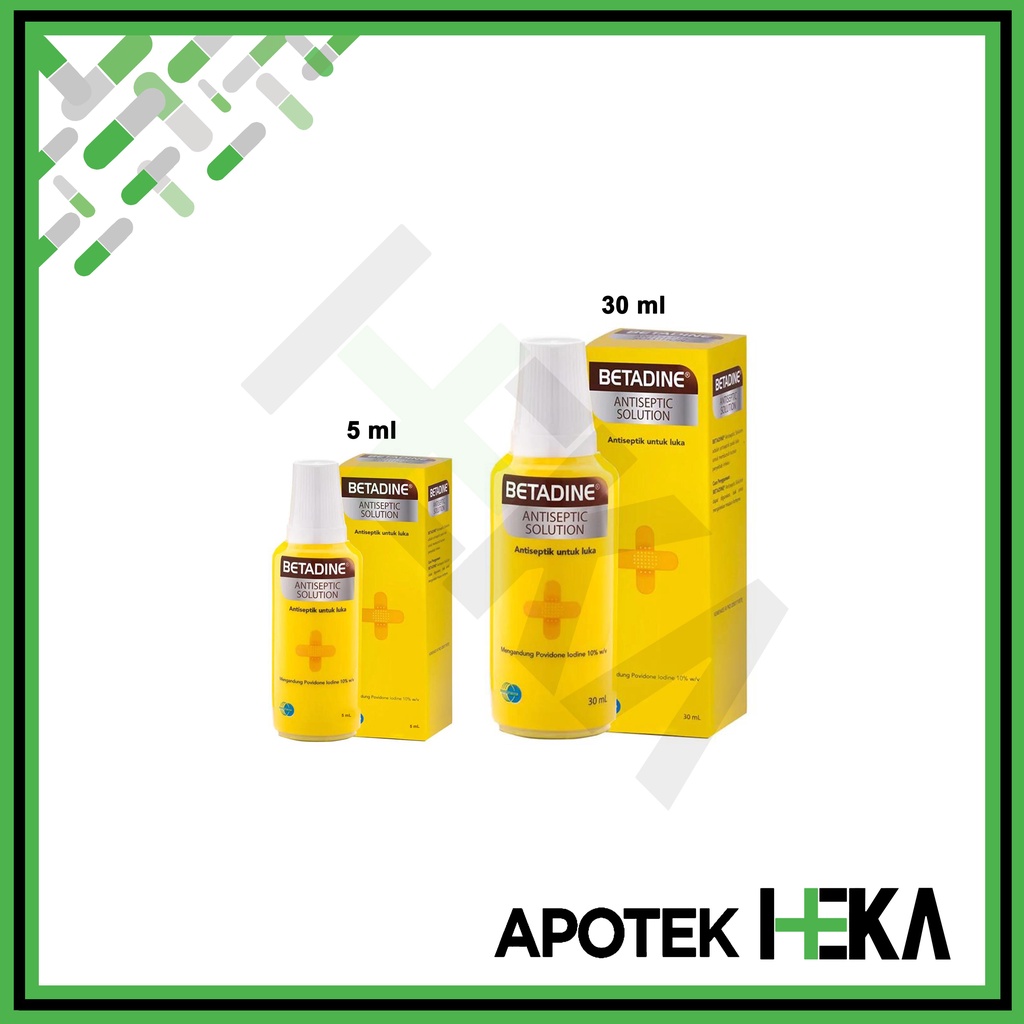 Betadine Antiseptic Solution 5 ml 30 ml Obat Merah Luka (SEMARANG)