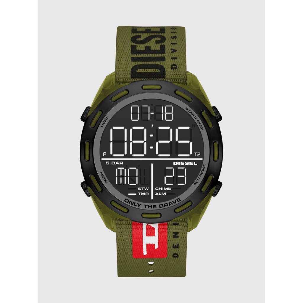 Jam Tangan Pria Fashion Diesel Jumbo Digital Strap kanvas/Nylon