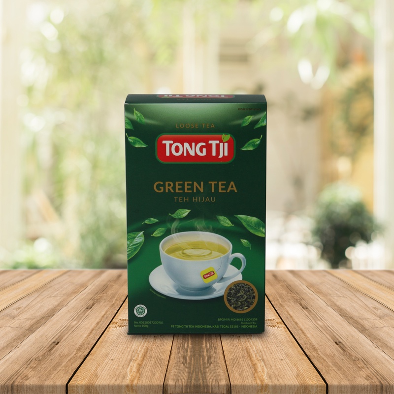 Tong Tji Bundling Green Tea Seduh 100g Gratis Gelas Cantik*