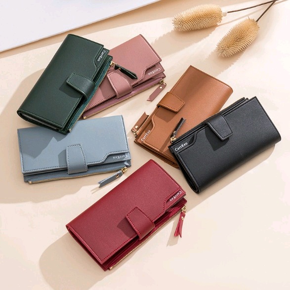 Dompet Lipat Wanita BS07 Dompet Kulit Import Dompet Panjang Wallet