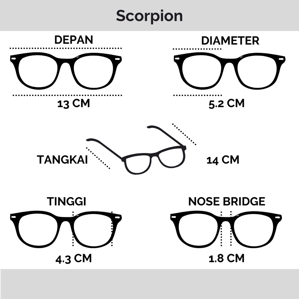 Flavia Eyewear - Kacamata Scorpion Round Titanium (custom minus, photochromic, blueray, bluechromic dan photobrown)