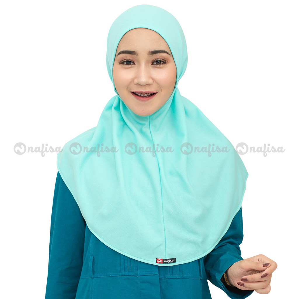 Jilbab Tali AT HOME L | Hijab Instan Kaos Non PAD Kerudung Instan Tali Tanpa Bergo