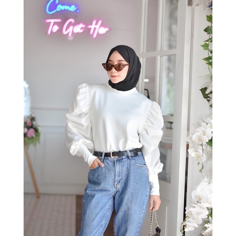 Melva Blouse / Pakaian wanita / Atasan wanita / blouse / atasan balon / atasan wanita terlaris