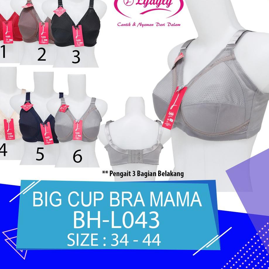 ™ Lydyly - Bra Jumbo Bh Basic Bh L043 Big Cup Big Size Bh Full Cup Tanpa Busa Tanpa Kawat Lydyly ♦