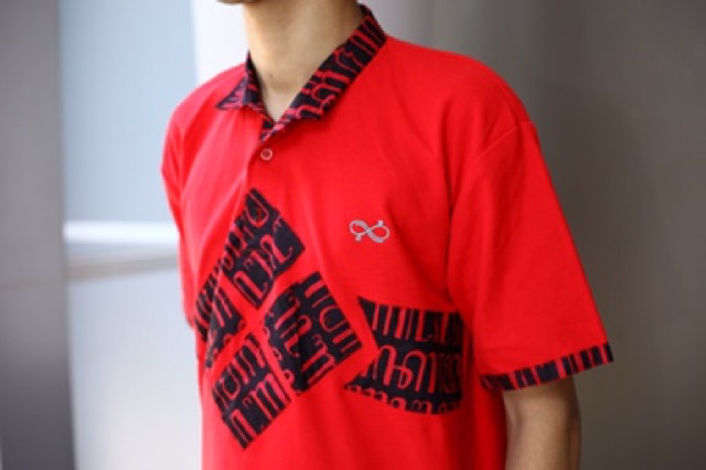 Loyal Kaos Polo Batik Merah Modern Pria M L XL XXL