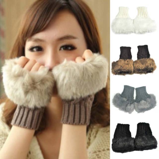 HG-05 Sarung Tangan WINTER BULU Rajut Penghangat Musim Dingin