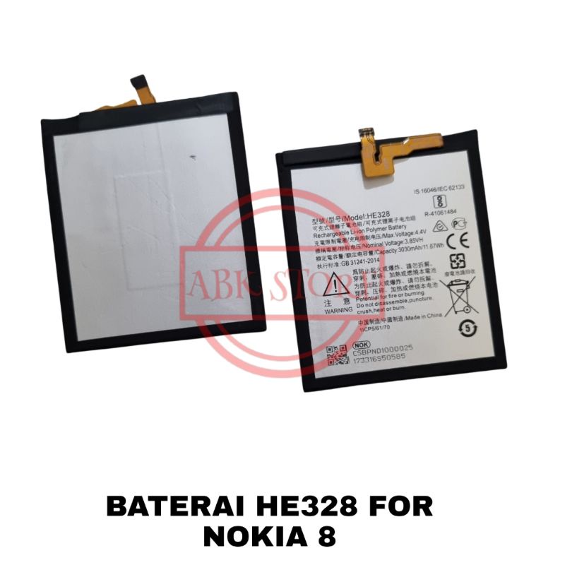 BATRE BATERAI BATTERY NOKIA 8 HE328 TA-1004, TA-1012, TA-1052