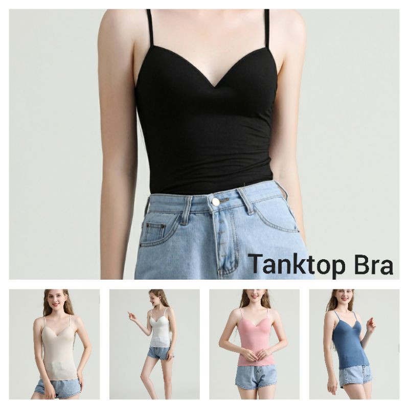 Tanktop Bra Kamisol dengan CUP bra-2