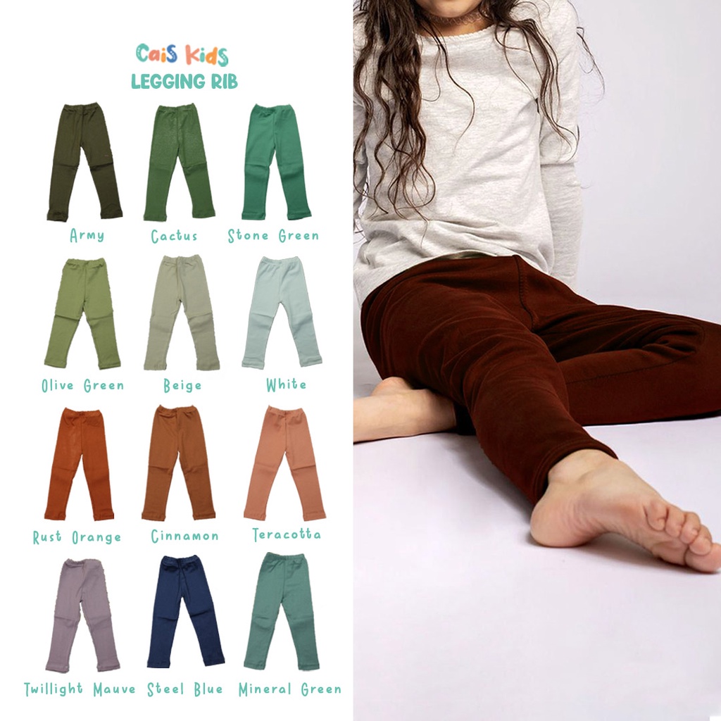 Legging Bayi polos bahan spandex premium lembut dan menyerap keringat by Cais Kids