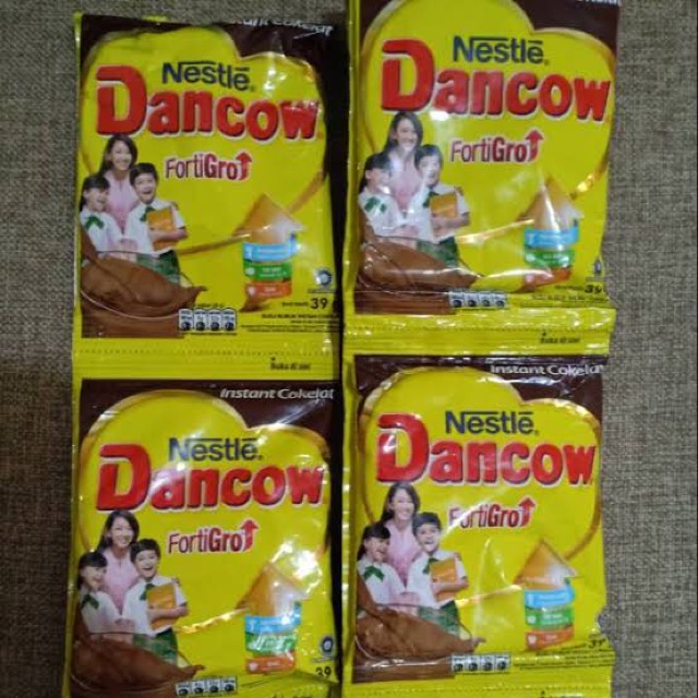 Dancow Coklat 16 ( 10 x 38g ) / Susu Dancow Instant Coklat Sachet Kemasan DUS / Dancow Cokelat Dus