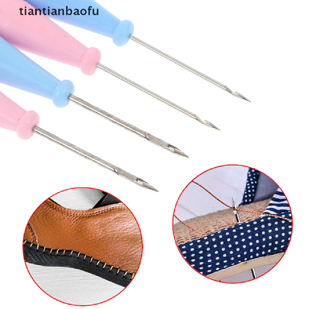 [tiantianbaofu] Steel Stitcher Sewing Awl Shoes Hole Hook DIY Leather Tool Shoe Repair Needles Boutique