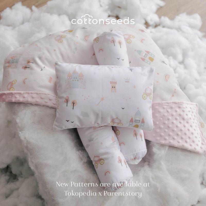 Cottonseeds - Pillow Bolster Set / Bantal Guling Bayi Boy &amp; Girl