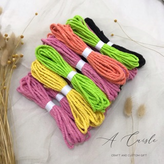 5 METER Benang  Katun 4mm Super Twist Cotton Rope 4mm 