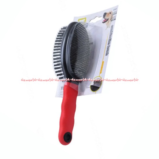 Ferplast Combination Brush Double 2in1 Sisir Hewan Anjing Kucing 2sisir Fer Plast Sisir Kombinasi Besi Putih Hair Comb Pets