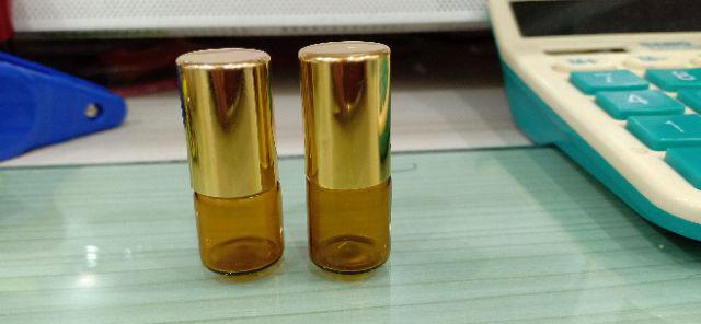 Botol Rollon Kaca 2ml Tutup Gold - Roller Bottle Perfume Aromatherapy Accessories Essential Oil