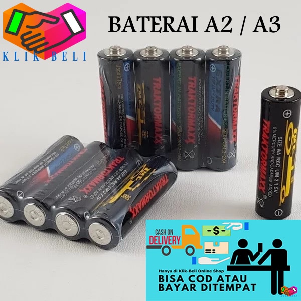 Baterai A2 / A3 Dynamax Traktormaxx Batu Battery Batrai SNI AA / AAA Batere Tahan Lama Anti Bocor