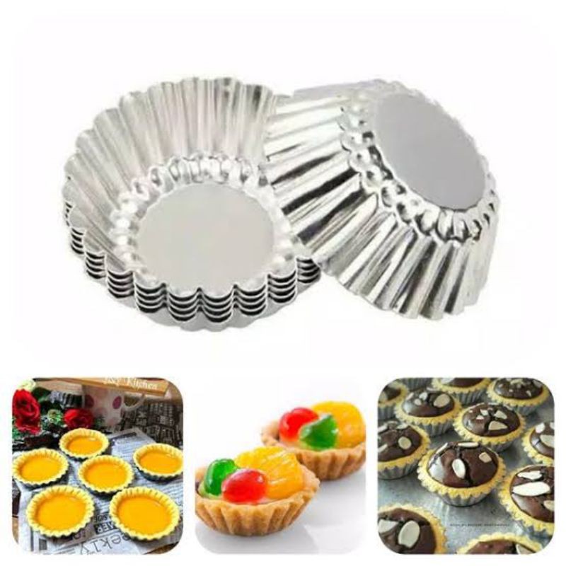 20 PCS CETAKAN KUE PIE / LOYANG PIE BUAH / CETAKAN PIE MINI / SUS PIE