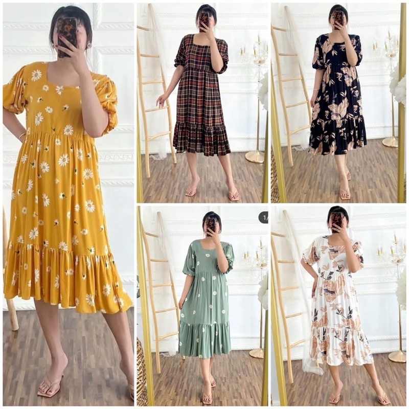 (RPA) ALL TUNIK DASTER DAILY BUSUI DRESS RAYON UNIQLO