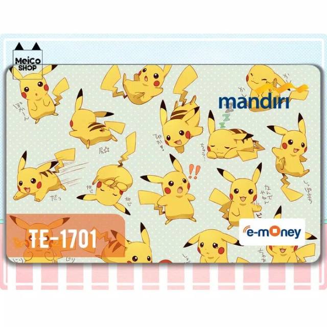 

[TE-1701] E-money Mandiri Card Sticker Meico - Pikachu
